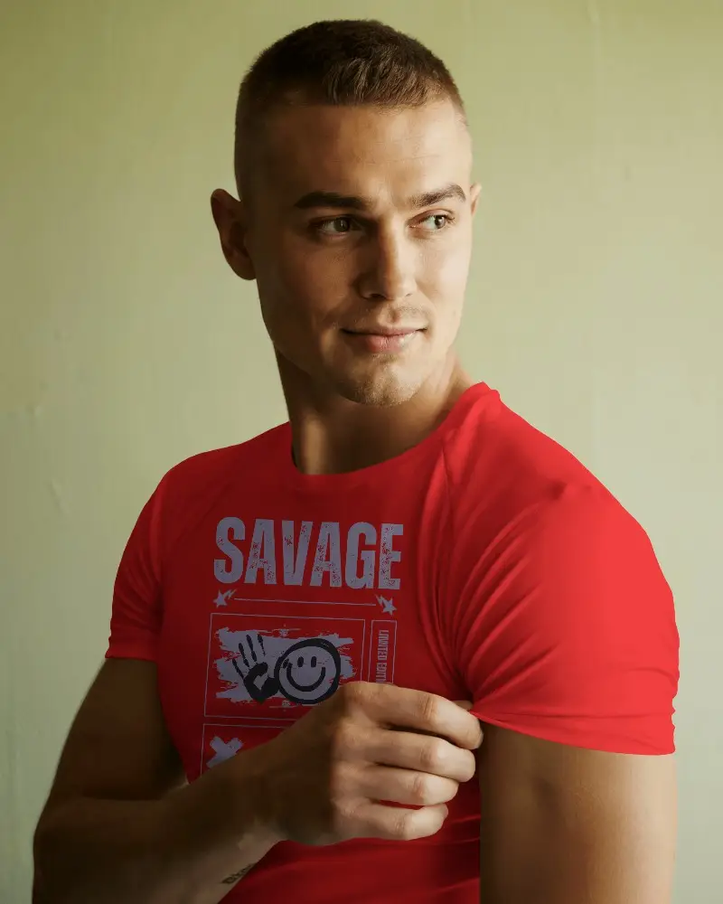 Athletic Men Sport Tshirt Mockup Front View