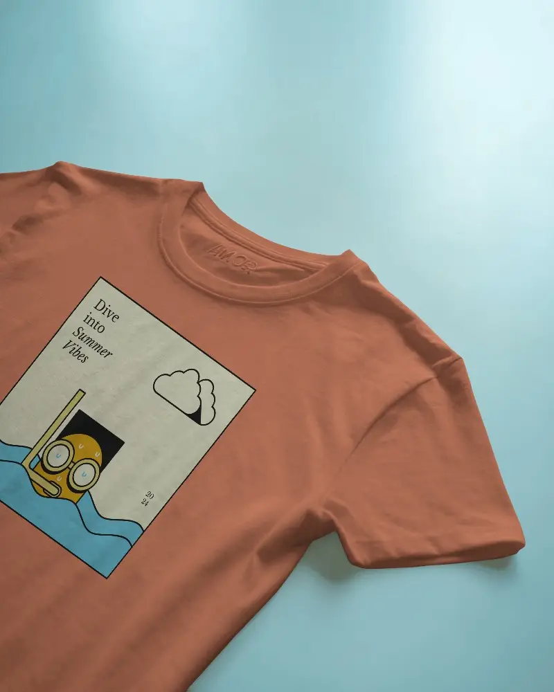 Minimalist Flat Lay T Shirt Mockup On Clean Gradient Surface Perfect For Modern Design Presentation And Ecommerce