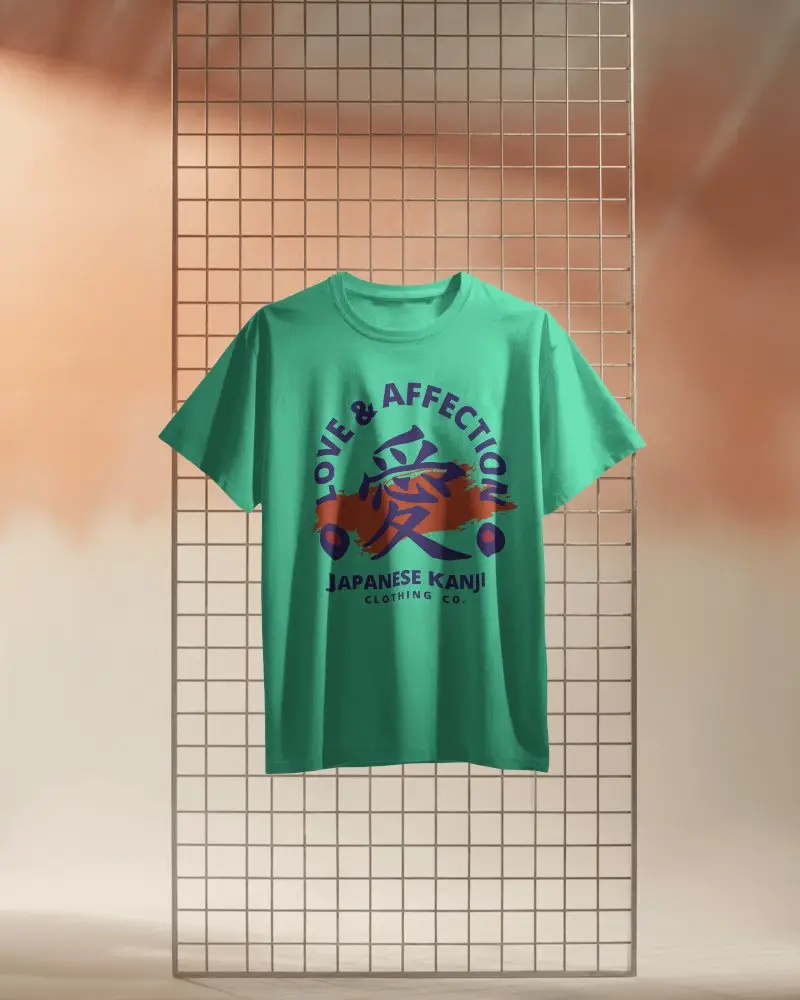 Floating Plain Tshirt Mockup On Wireframe Grid Background In Soft Studio Light Modern Minimal Display Scene