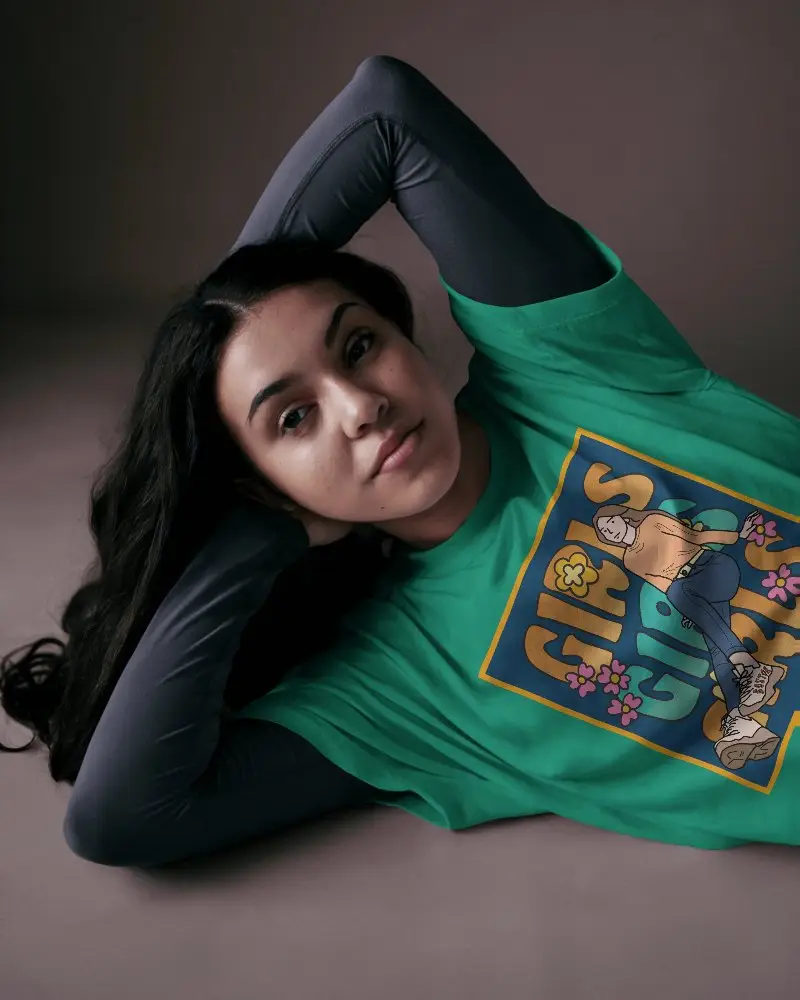 Soft Minimal Lifestyle Tshirt Mockup Showing Model In Laidback Pose With Subtle Lighting For Brand Promotion