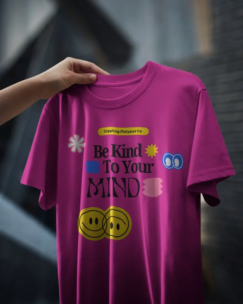 Tshirt Mockup Urban Outdoor Scene Hand Holding Shirt Against Architectural Backdrop Soft Dramatic Lighting