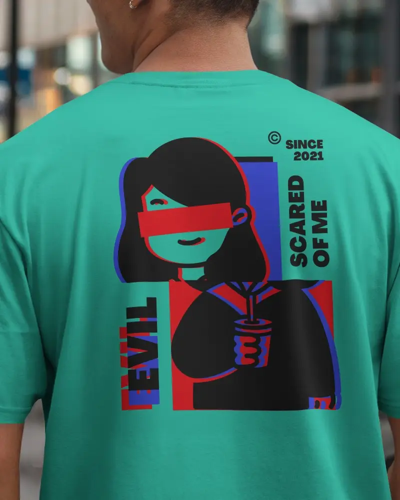 Urban Street Tshirt Mockup Male Model Back View In Daylight With Modern Glass Building Background