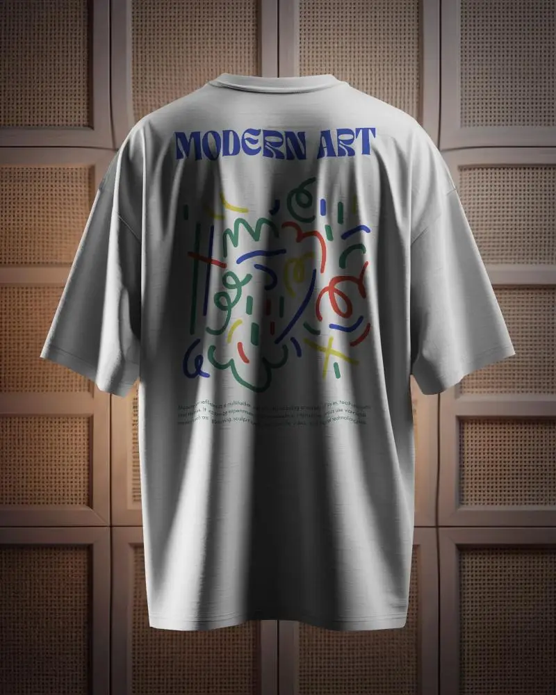 Wooden Paneled Background Tshirt Mockup Hanging Garment Centered Even Lighting Sophisticated And Neutral Ambience