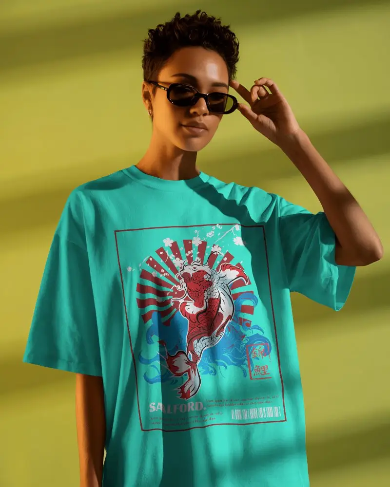 High Quality Soft Cotton Oversized T Shirt Mockup For Custom Graphic Design Showcase