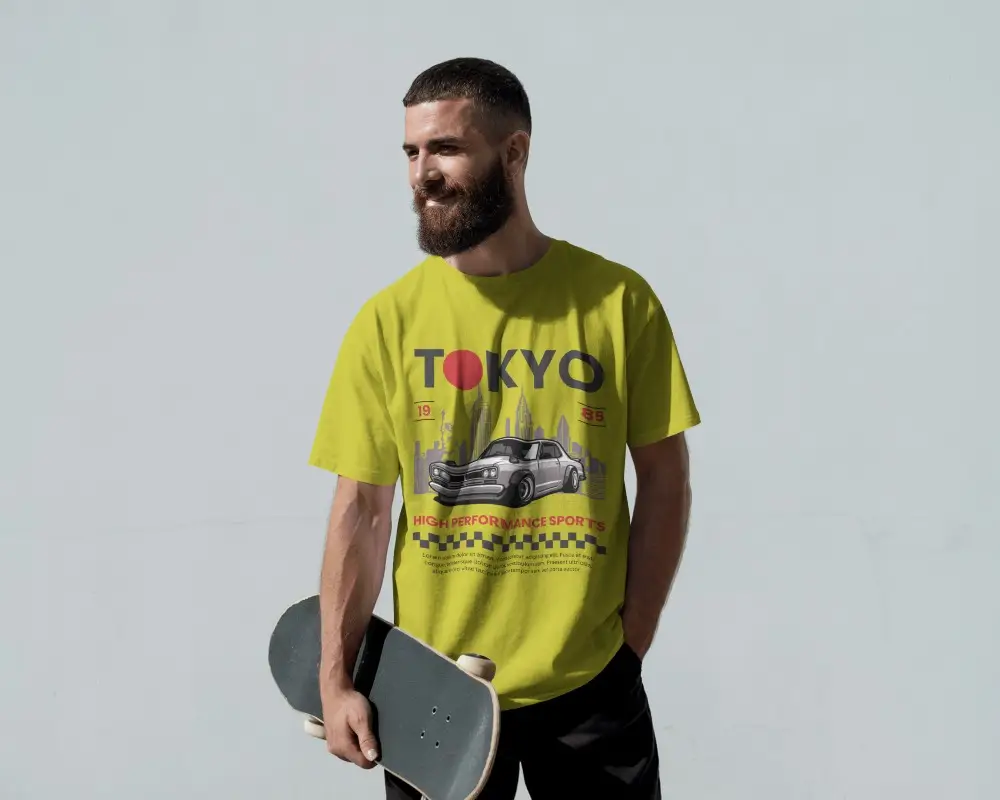 Casual Streetwear Unisex Soft Fit Crewneck Tshirt Perfect For Skateboarders And Teens