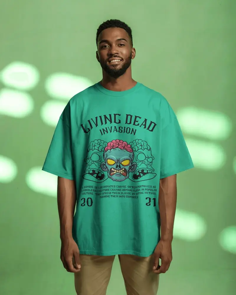 Comfortable Relaxed Fit Plain Tshirt Mockup For Casual Wear Modern Style Mens Fashion Apparel