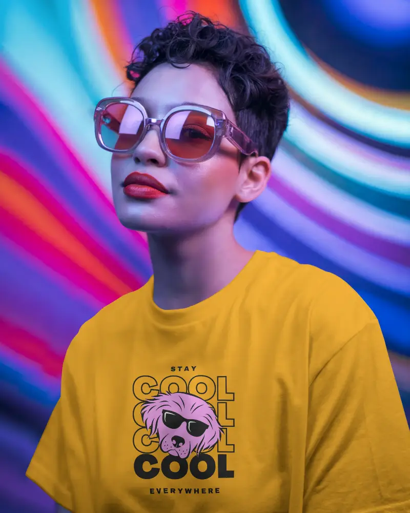 Studio Shot Comfortable Unisex Tshirt Mockup With Sleek Minimalistic Look