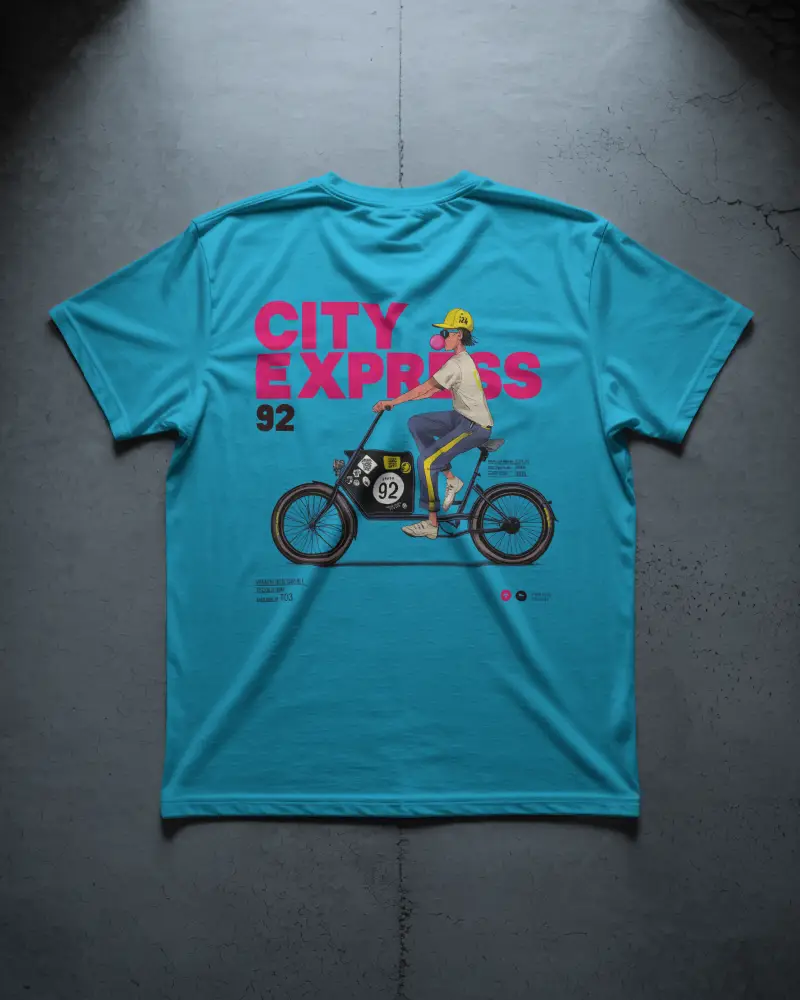 Flatlay Backside Tshirt Mockup On Concrete Floor With Minimal Lighting And Crisp Folded Creases