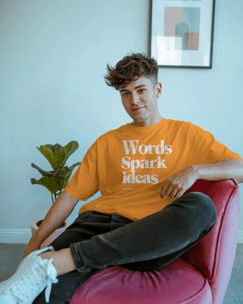 Casual Relaxed Fit Tshirt Mockup For Apparel Branding And Fashion Photography Ideas