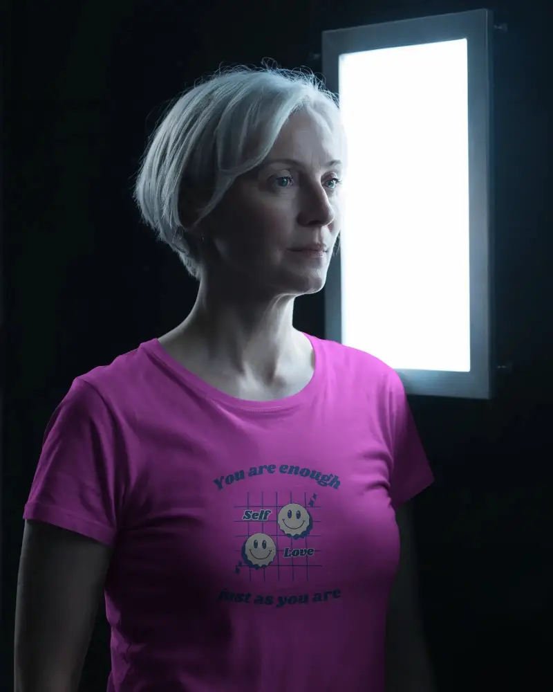 Comfortable Casual Women Tshirt Mockup Plain Basic Round Neck Blank Apparel Display