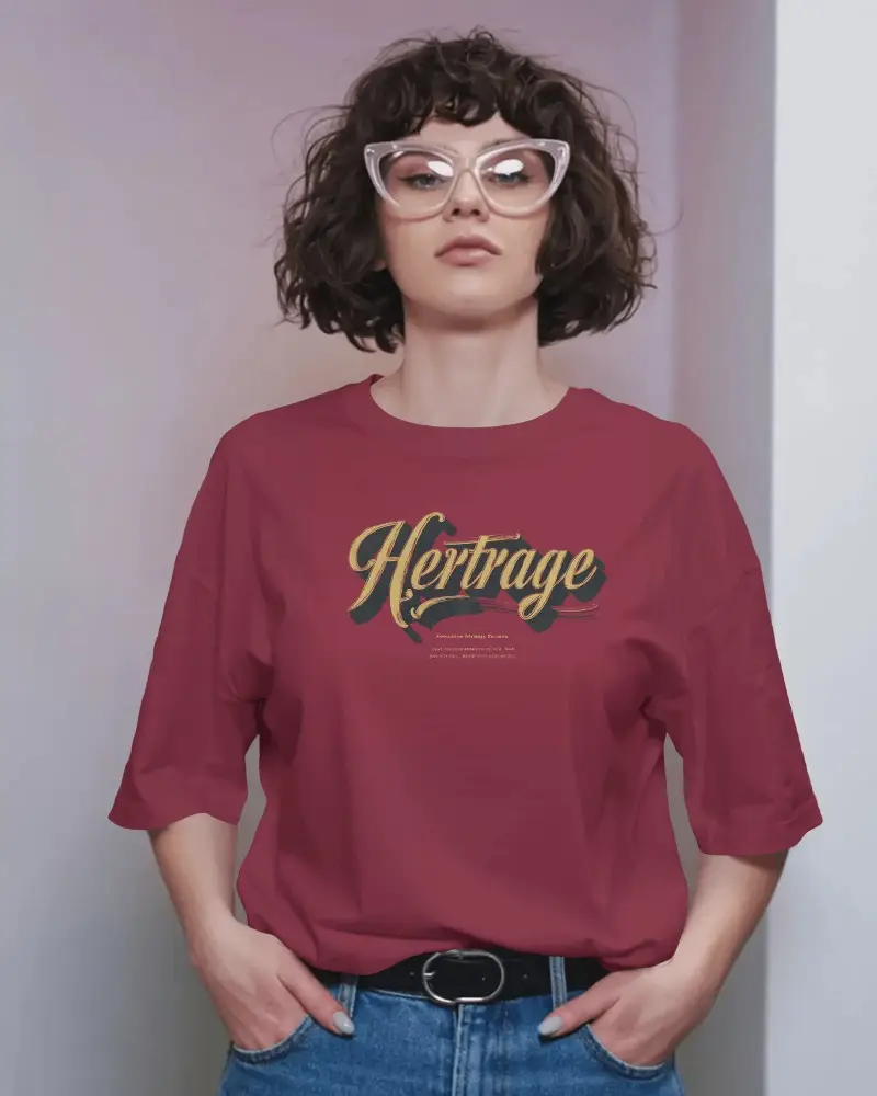 Stylish Modern Round Neck Oversized T Shirt Mockup Ideal For Casual Outfits And Streetwear