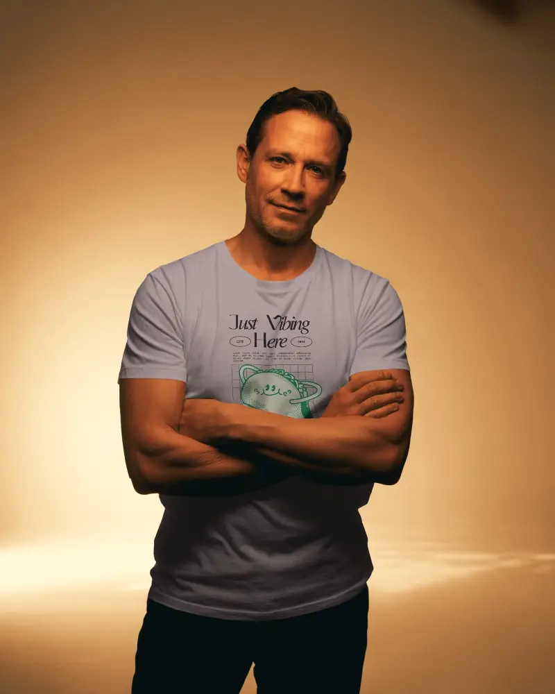 Men Casual Short Sleeve T Shirt Mockup For Fashion Brands And Online Stores Presentation