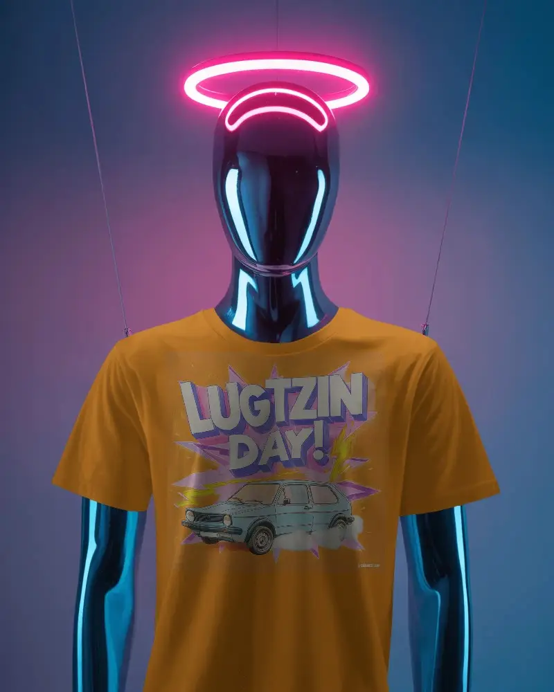 Futuristic Urban Style Casual Tshirt Fashion Mockup For Modern Clothing Brands