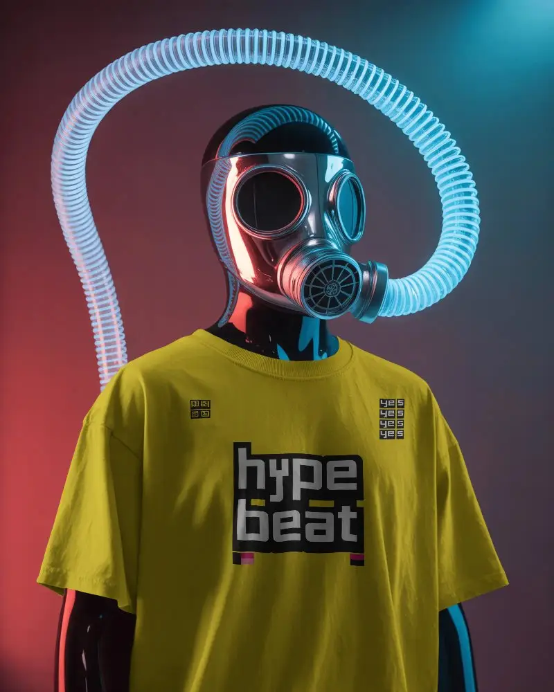 Post Apocalyptic Fashion Tshirt Mockup For Modern Punk Style Promotions