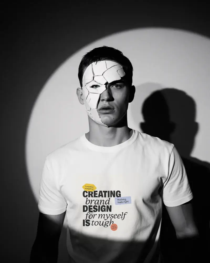 Plain Basic Solid Crew Neck Cotton Tshirt Mockup For Men Fashion Apparel Mockup