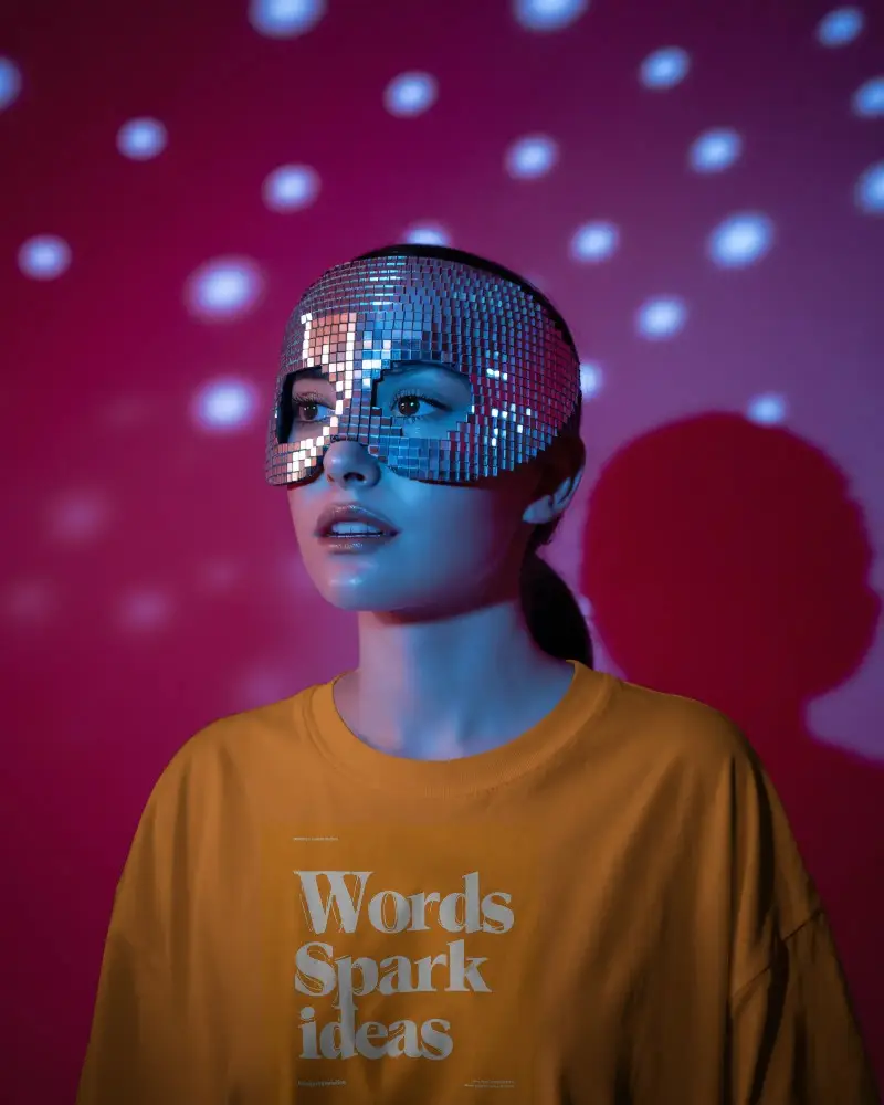 Classic Crewneck Tshirt Mockup For Fashion Design And Apparel Brand Promotion