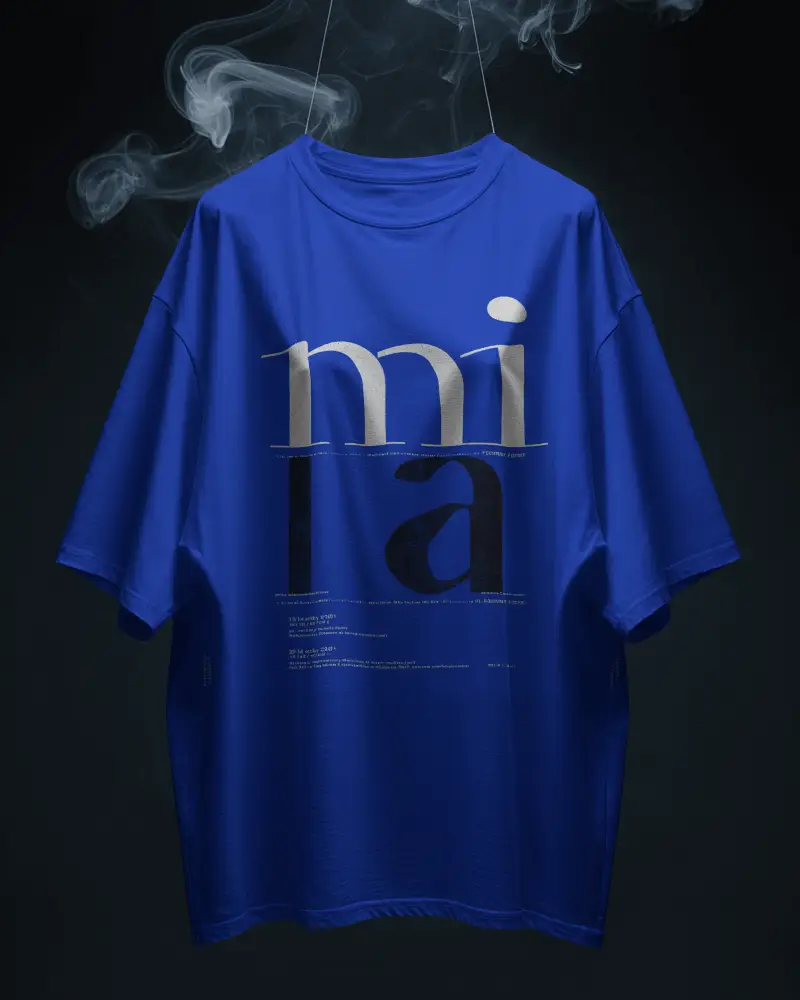 Smoky Studio Tshirt Mockup Hanging Front View Dark Background Dramatic Lighting Stylish Scene