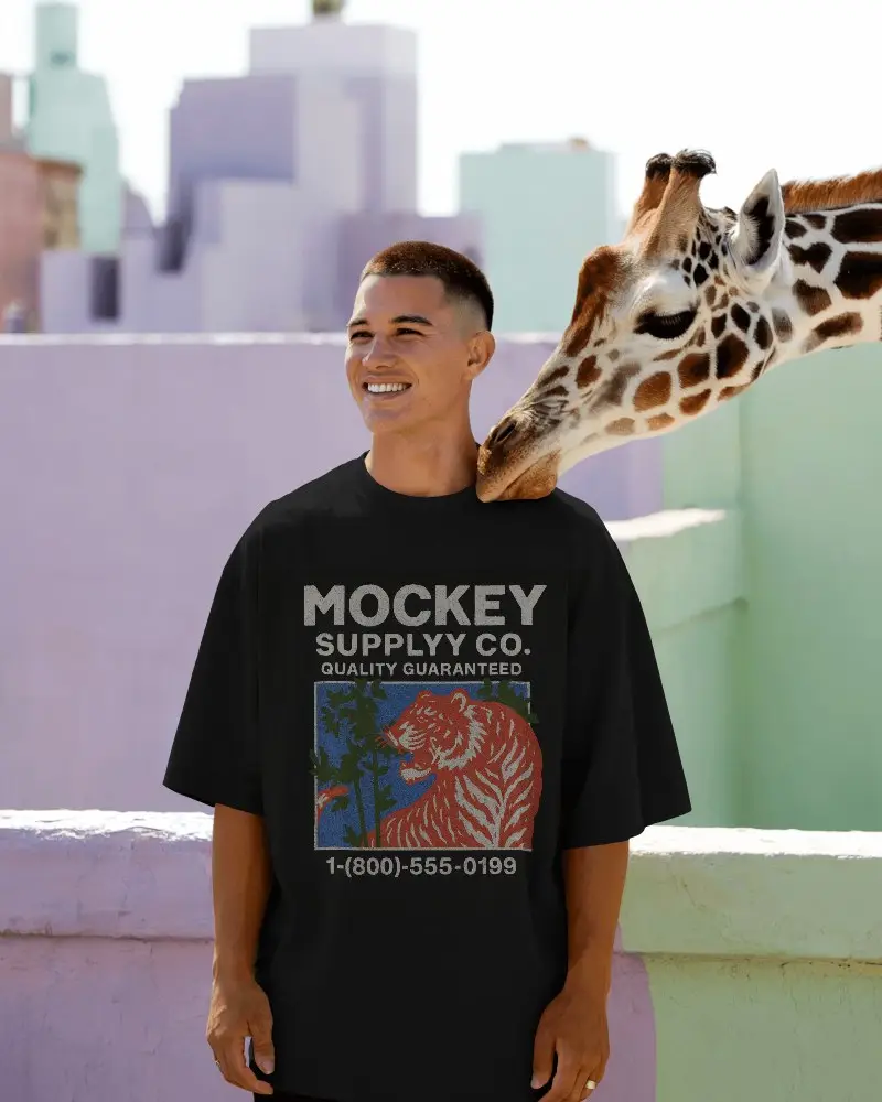 Comfortable Loose Fitting Tshirt Mockup Perfect For Casual Wear Daily Outdoor Activities Style