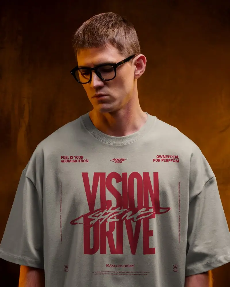 Comfortable Loose Fit Crewneck Tshirt Mockup For Men Casual Everyday Style Fashionwear