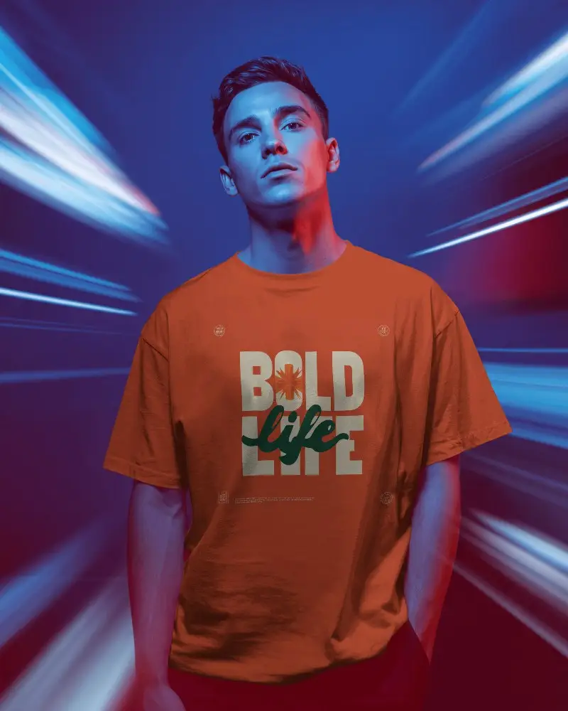 Stylish Urban Tshirt Mockup For Modern Casual Wear Fashion Branded Apparel Showcase