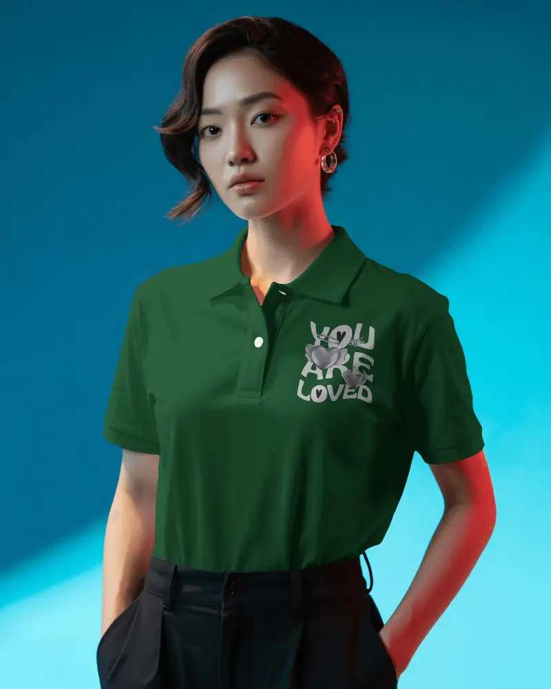 Stylish Women Polo Tshirt Mockup Fashionable Casual Wear Perfect For Everyday Outfits