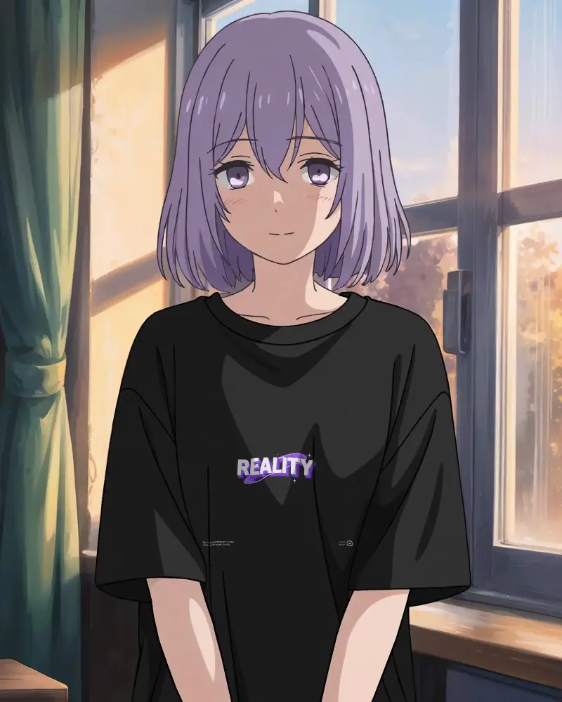 Relaxed Loose Fit Anime Tshirt Mockup For Streetwear Fashion And Casual Wear Brand Promotion