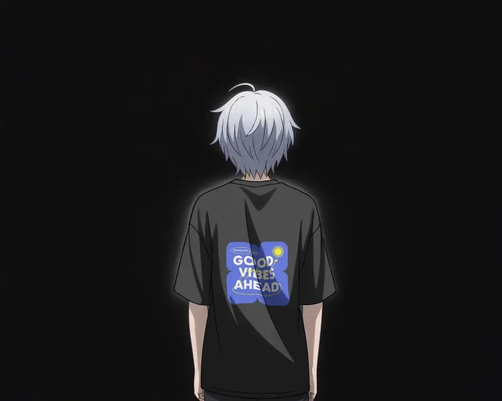 Casual Modern T Shirt Mockup Featuring Back View Of Boy With Short Hair Design
