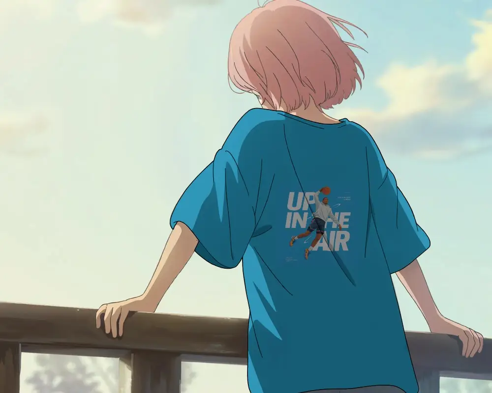 Oversized Tshirt Mockup Plain Back Side View Youth Fashion Trendy Comfort Wear