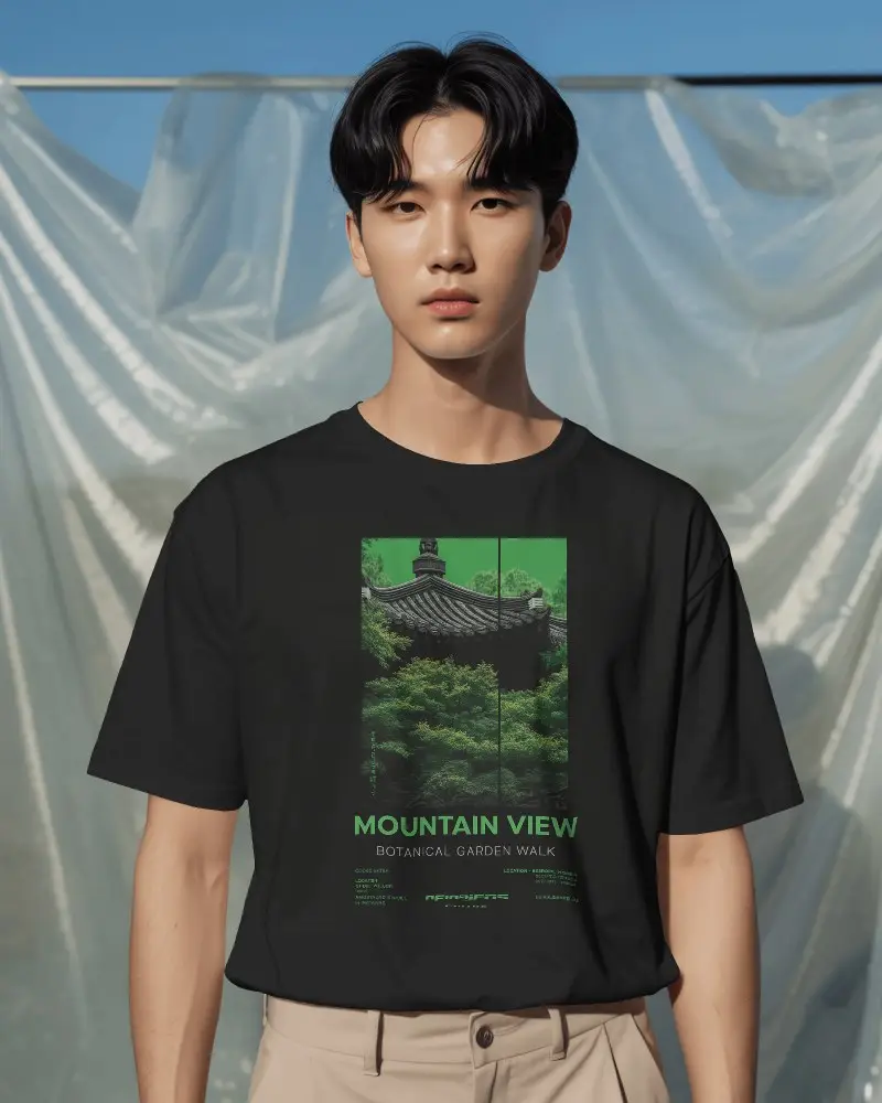 Simple Relaxed Fit Short Sleeve Tshirt Mockup Ideal For Daily Wear And Street Style