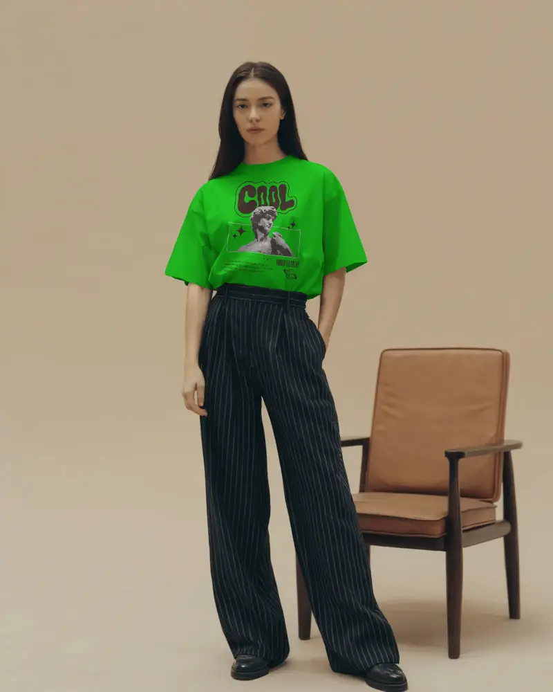 Stylish Relaxed Fit Womens T Shirt Mockup Perfect For Casual Everyday Wear And Layering