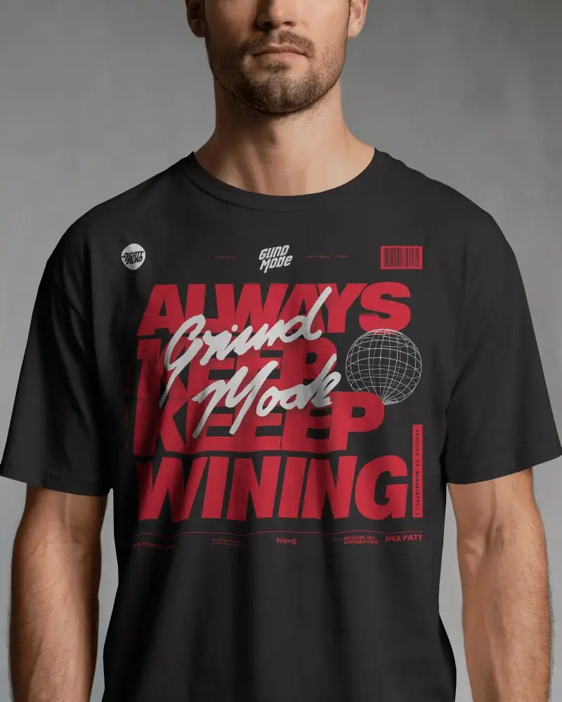 Modern Basic Tshirt Mockup Male Model Classic Fit Editorial Style Minimal Setting