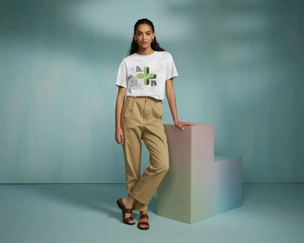 Casual Relaxed Fit Women Tshirt Mockup For Fashion Lookbook Modern Stylish Simple Design