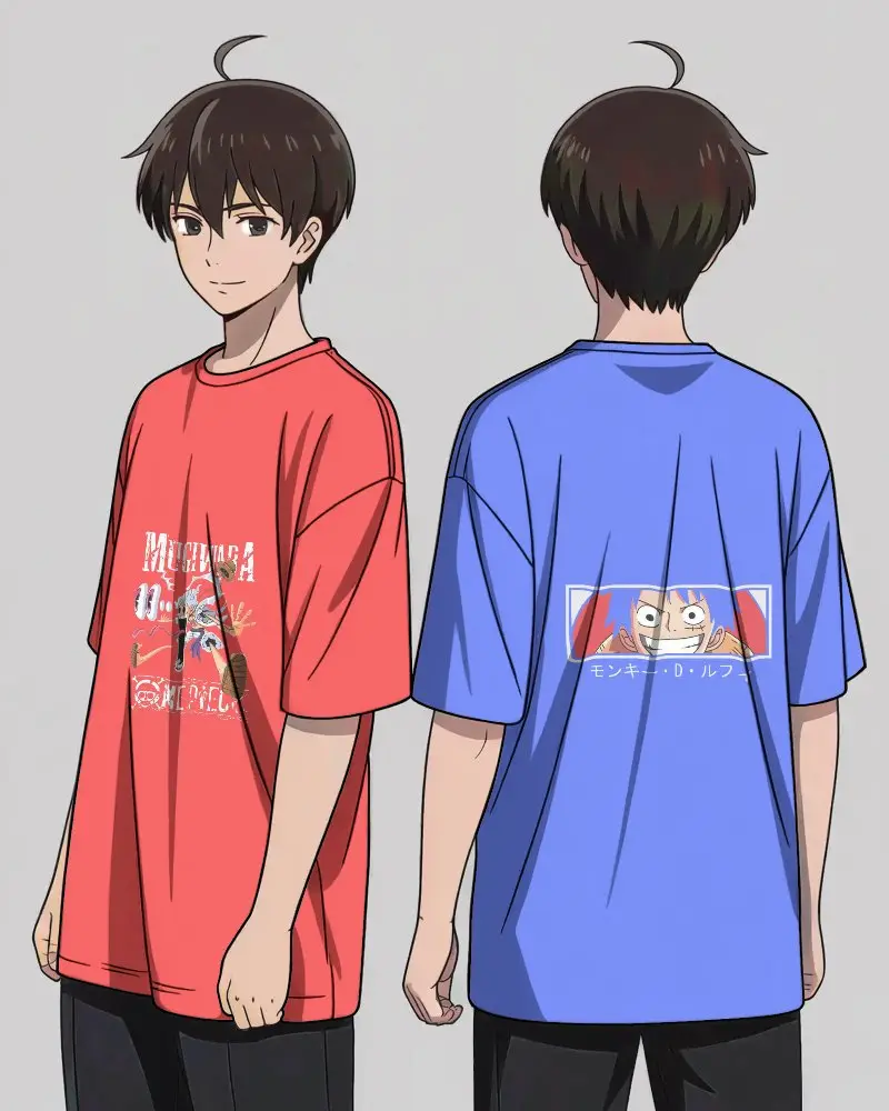 Oversized Unisex Tshirt Mockup Showcasing Front And Back View For Design Display