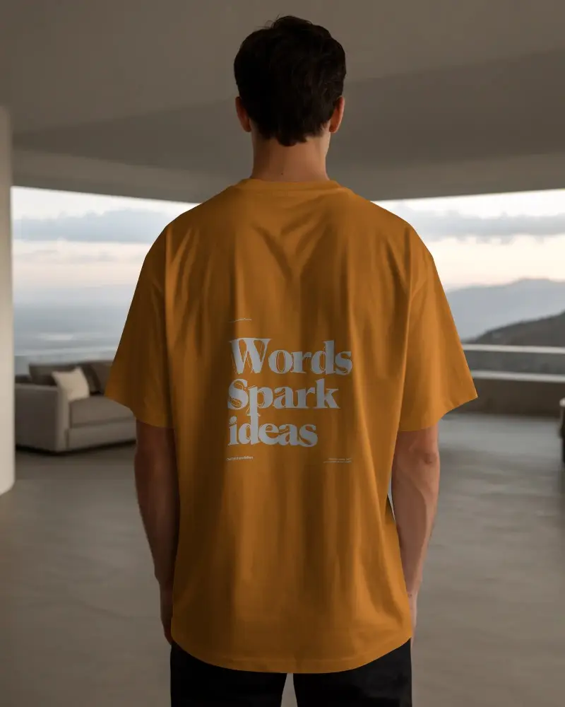 Menstyle Casual Round Neck Tshirt Mockup With Relaxed Fit For Fashion Brands