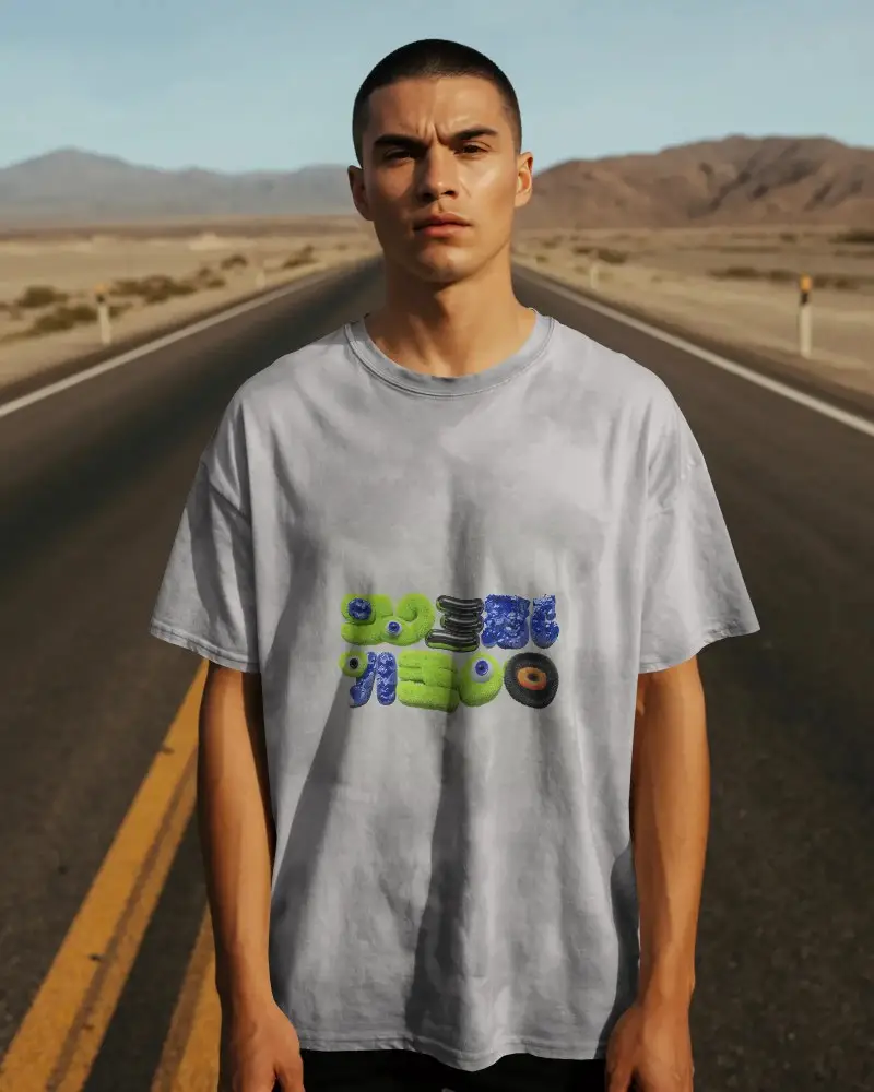 Trendy Loose Fit Tshirt Mockup For Men Minimalist Design Perfect For Everyday Fashion