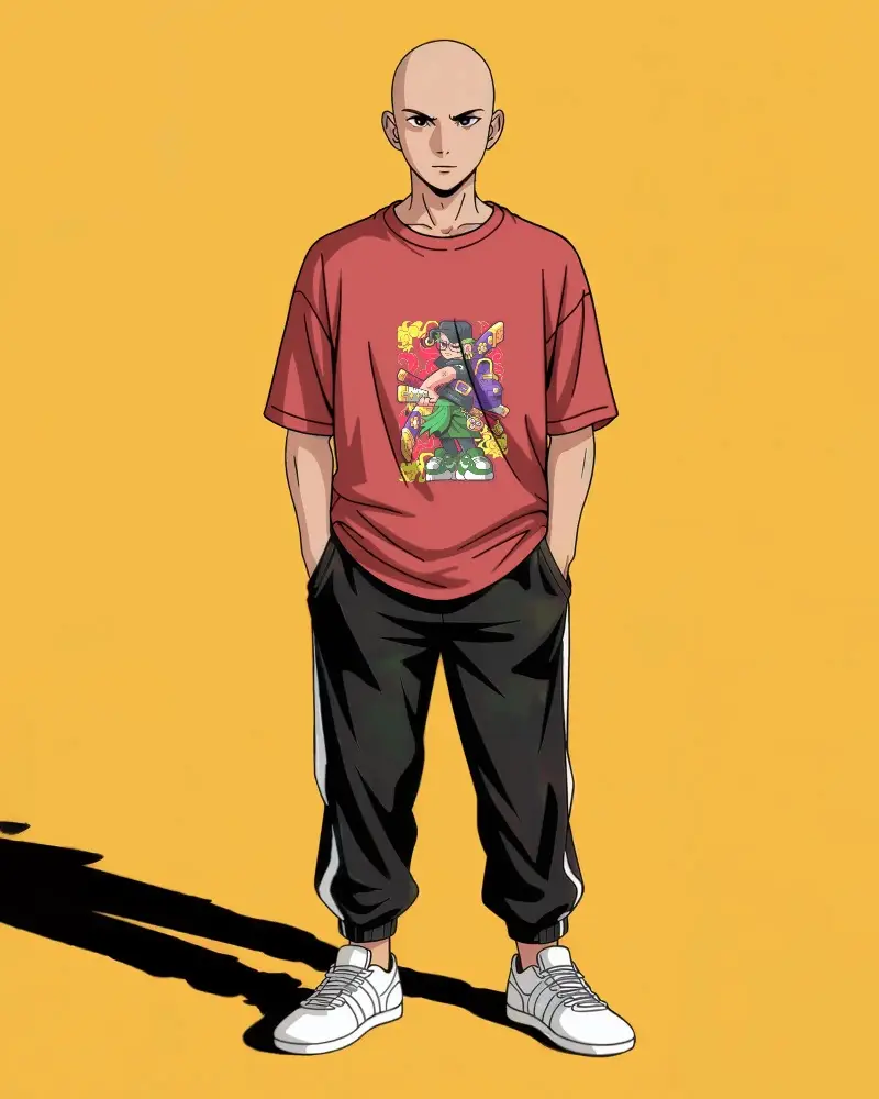 Streetwear Relaxed Round Neck T Shirt Mockup For Modern Minimalist Style Outfits