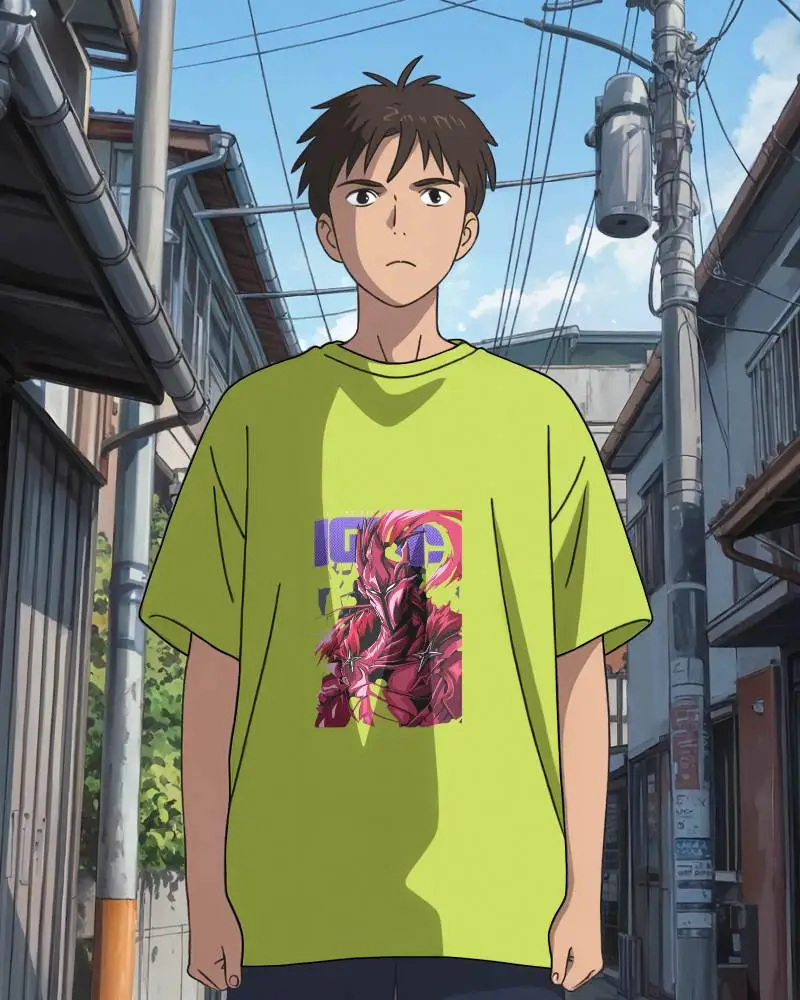 Casual Oversized Tshirt Mockup For Graphic Design Display With Realistic Urban Background Setting