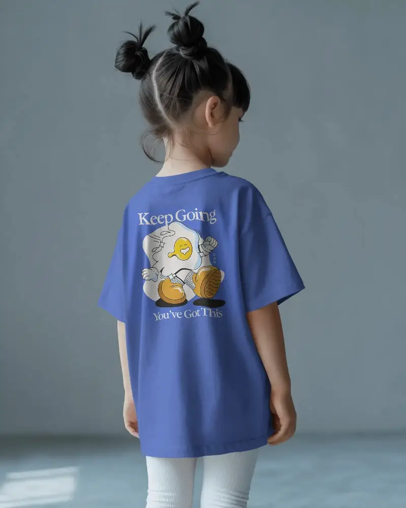 Oversized Youth Tshirt Back View Mockup For Custom Print Or Logo Display