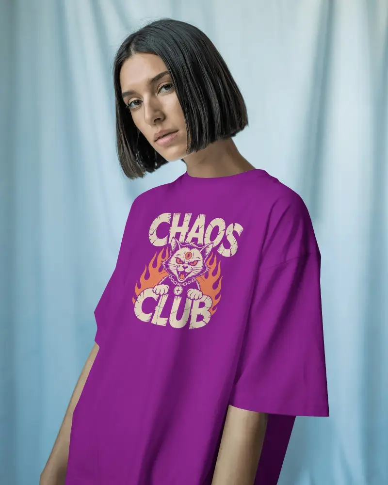 Soft Blue Backdrop T Shirt Mockup Female Model Leaning Forward Minimal Aesthetic