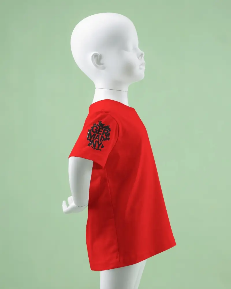 Kids Mannequin Tshirt Mockup Side View Child Size Apparel Minimal Studio Setting
