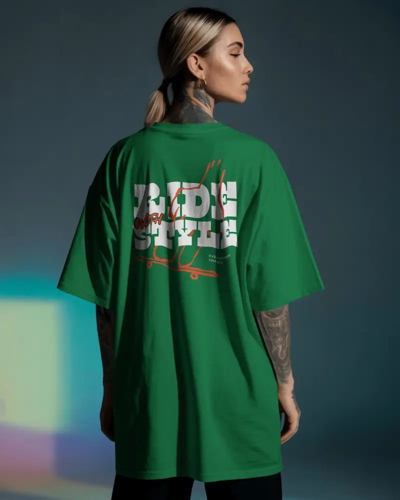 Loose Fit Casual Tshirt Mockup For Fashion Brand Promotion And Design Presentation