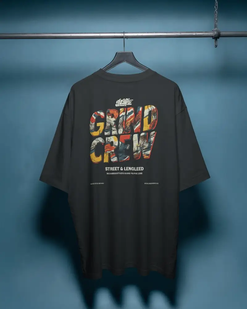 Studio Hanging T Shirt Mockup Front View On Hanger With Dramatic Shadow For Branding Display