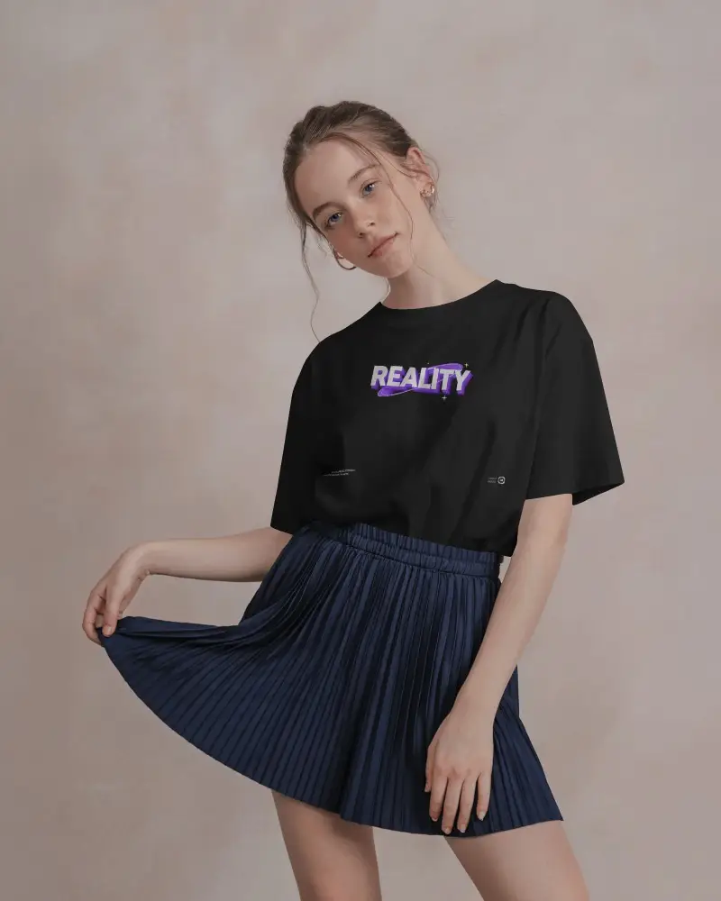 Casual Loose Fit Tshirt Mockup For Women Soft Breathable Fabric Everyday Style Essential Wear