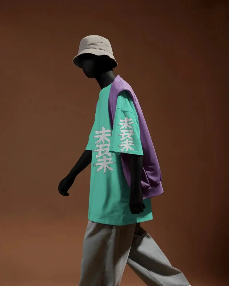 Oversized Comfortable Tshirt Mockup Fashion Style Casual Loose Fit Urban Wear