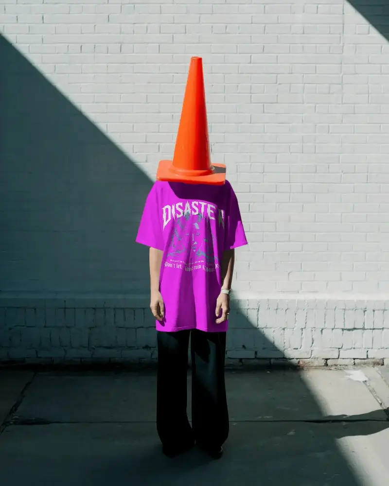 Casual Loose Fit Tshirt Mockup For Streetwear Apparel Designs And Branding Presentation Ideas