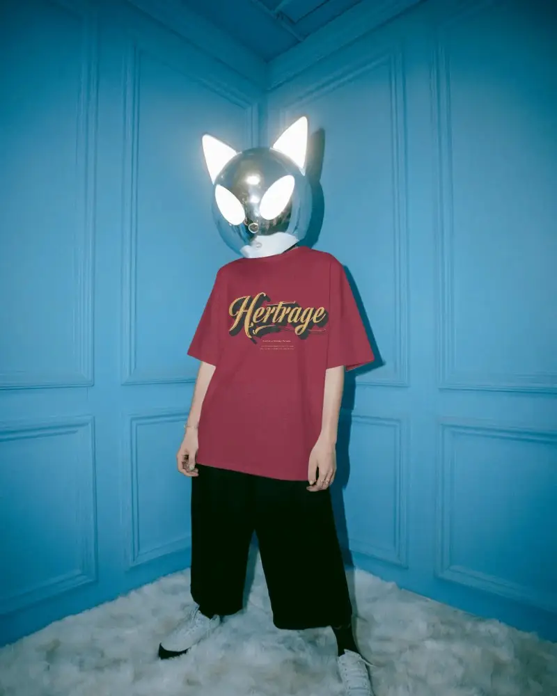 Oversized Relaxed Fit Tshirt Mockup Short Sleeves For Casual Streetwear Style Fashionable Look