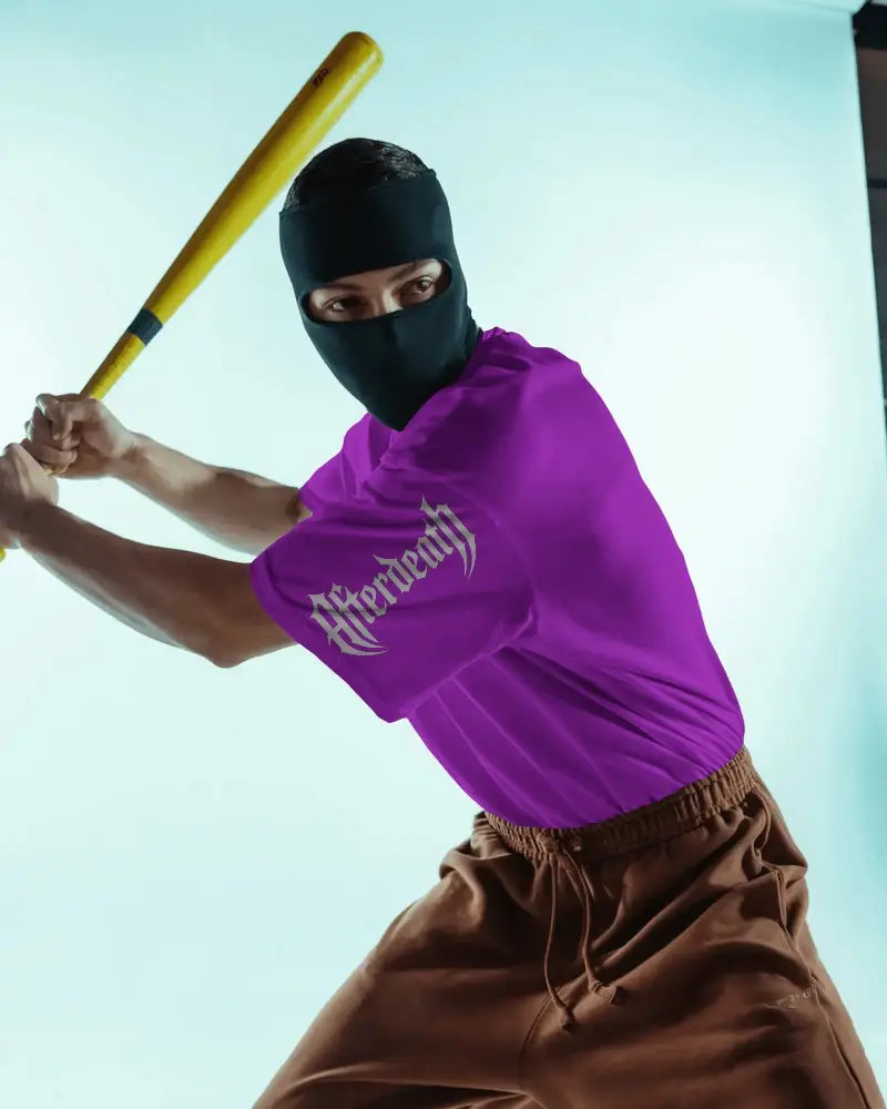 Urban Streetwear Short Sleeve Tshirt Mockup Menswear Activewear Baseball Style