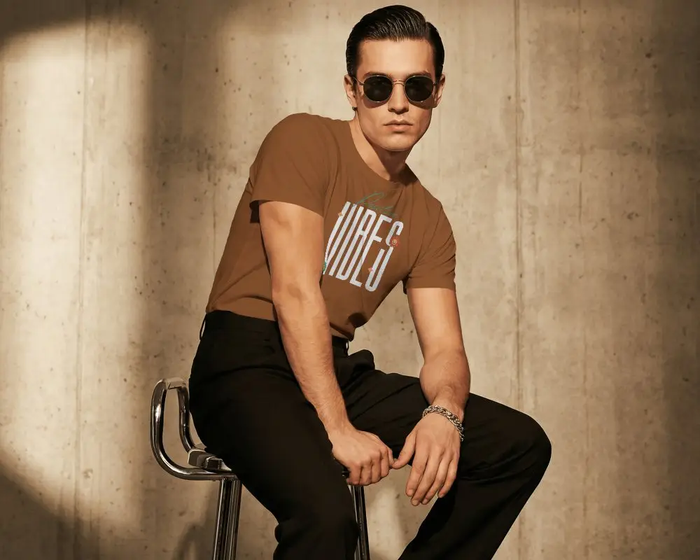 Premium Basic Crewneck Tshirt Mockup Mens Stylish Minimalistic Look For Casual Outfits