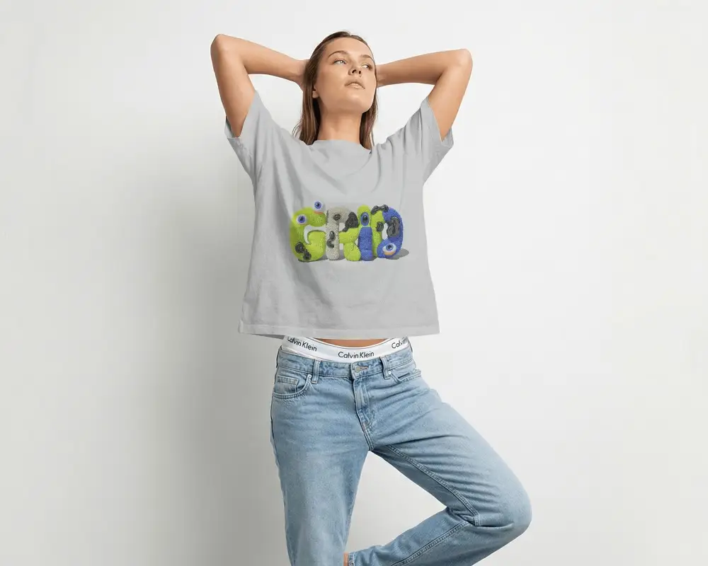 Casual Stylish Womens Relaxed Fit Tshirt Mockup For Trendy Fashion Brand Promotion