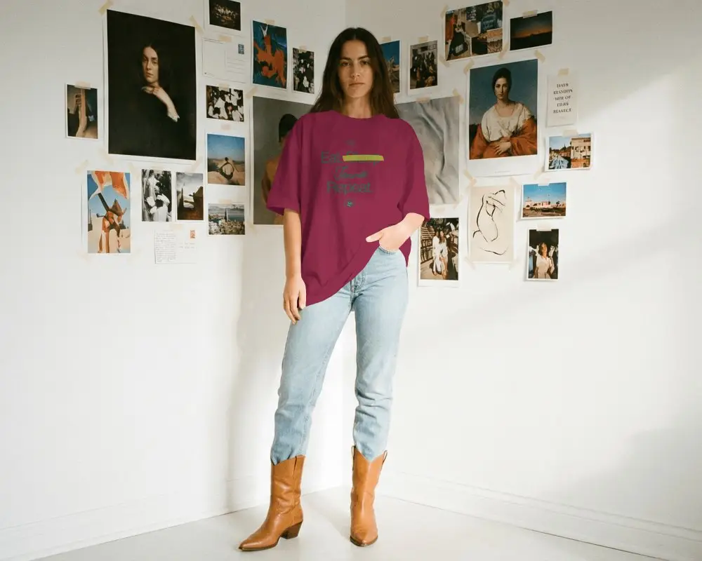 Casual Comfortable Women Oversized Tshirt Mockup For Style Brand Promotion